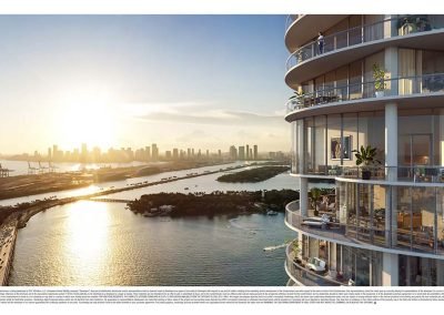Exterior Amenity Level Towards Downtown - miami real estate development