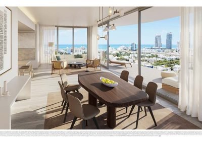 Res01 LivingRoomEast 18th Floor - miami real estate development
